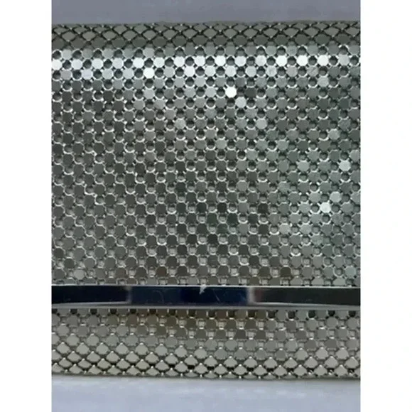 Jessica McClintock Vintage‎ Silver Mesh Purse Clutch 80's - Picture 3 of 14